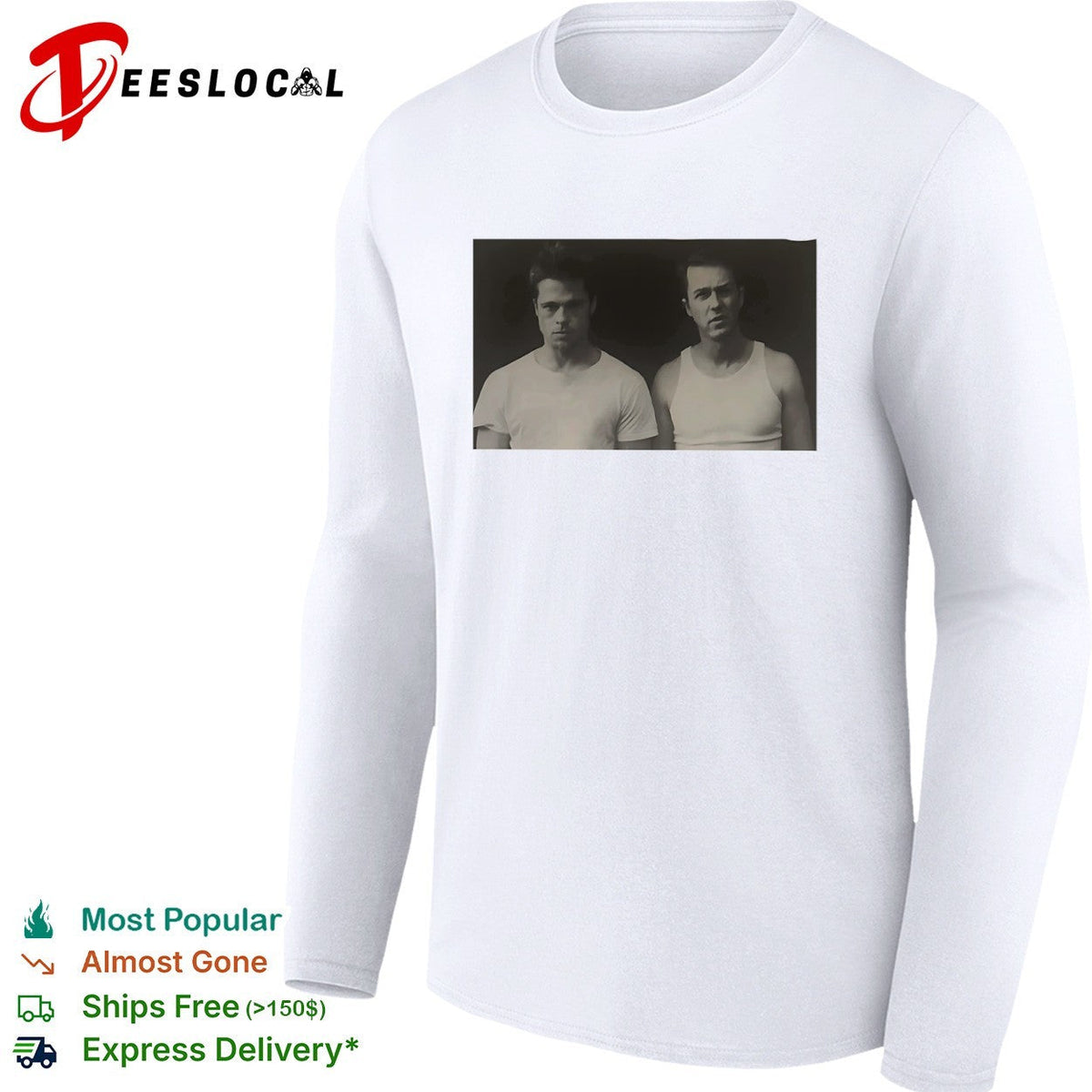 Brad Pitt Edward Norton Fight Club Tyler Durden and The Narrator Movie shirt Unisex