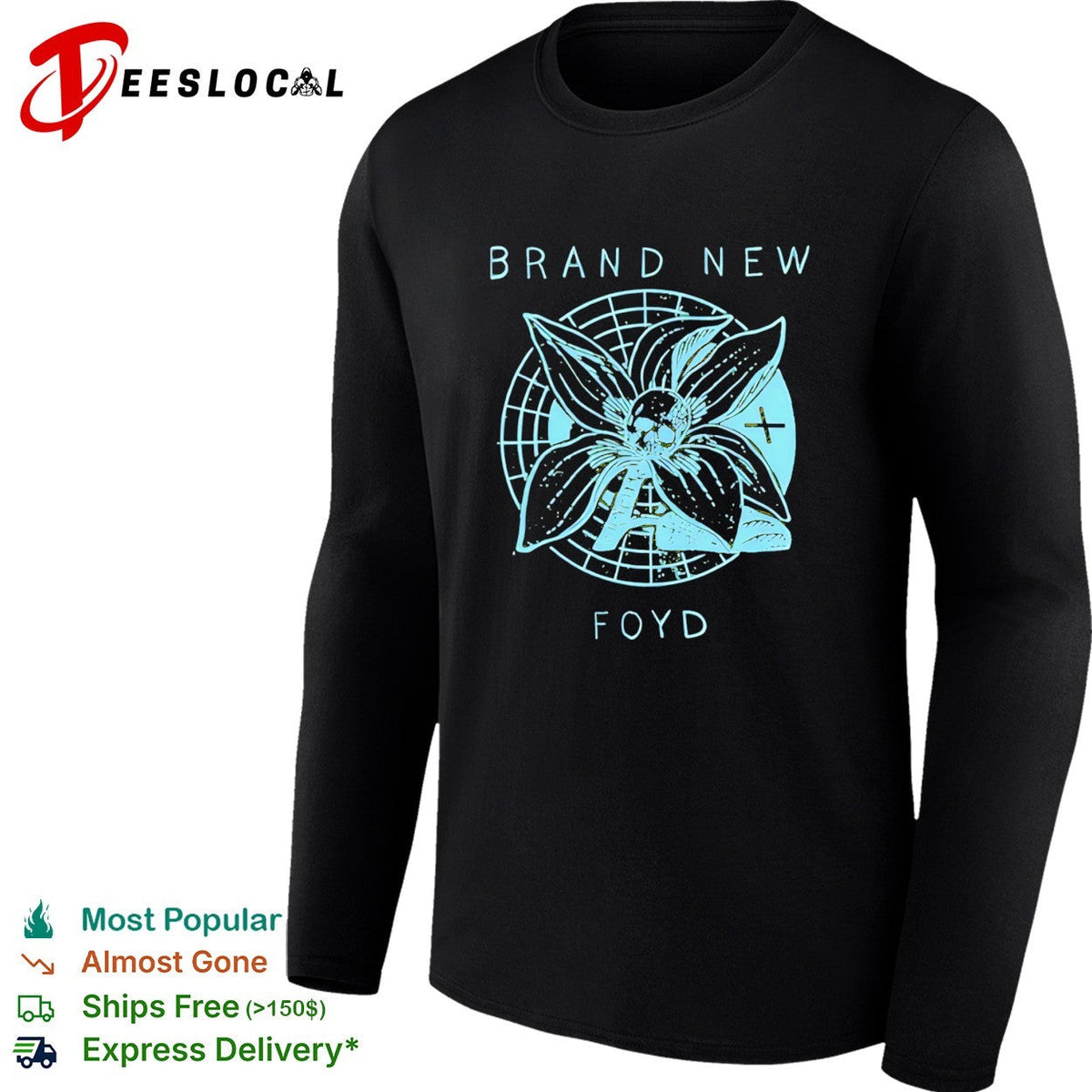 Brand New band Foyd botanical skull shirt Unisex
