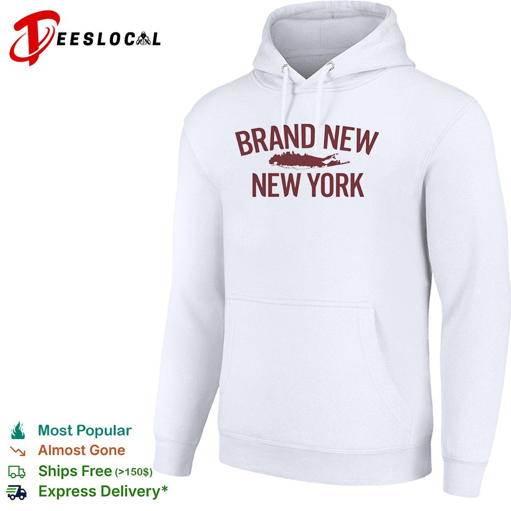 Brand New band New York fish silhouette typography shirt Unisex