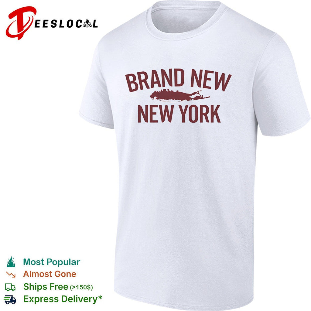 Brand New band New York fish silhouette typography shirt Unisex
