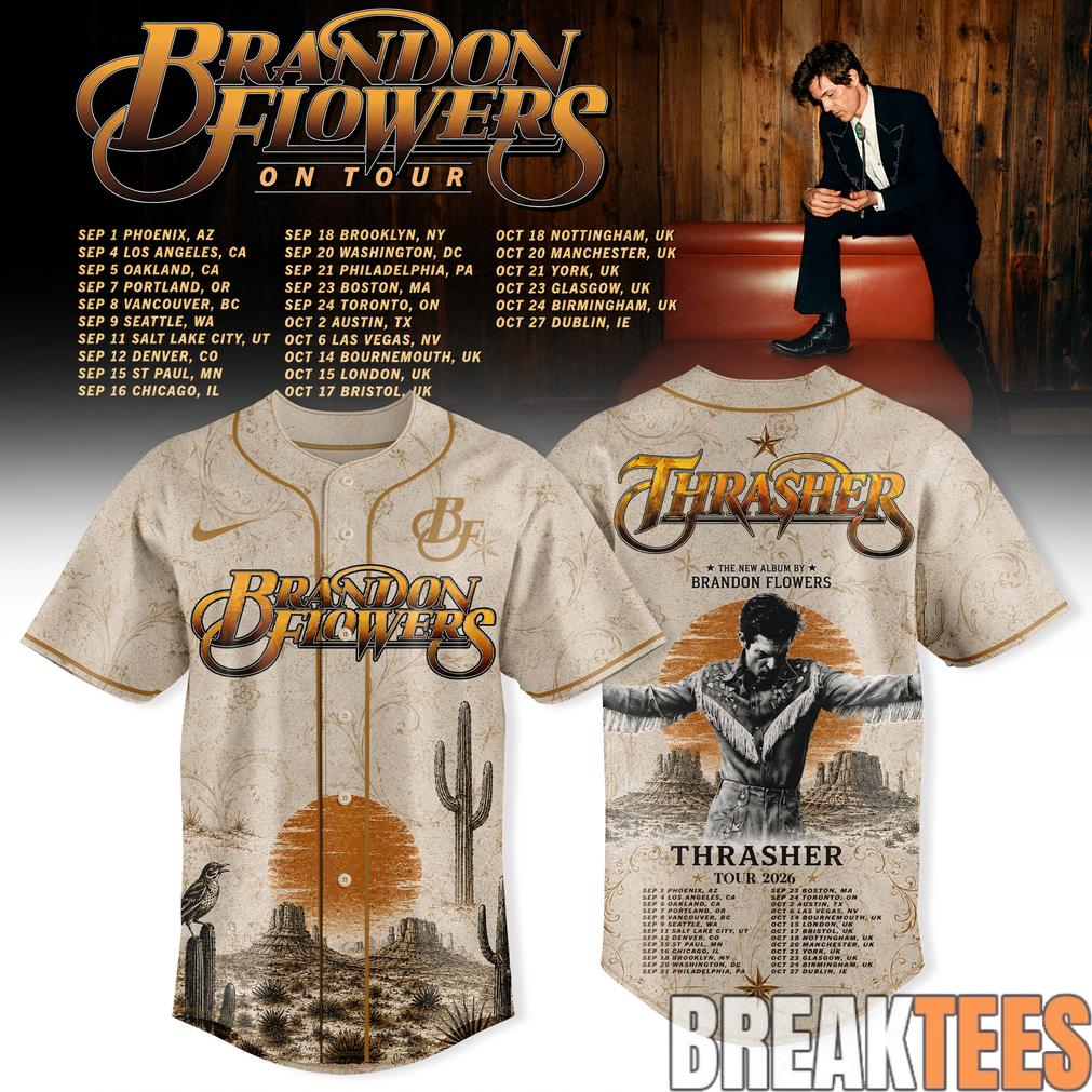 Brandon Flowers On Tour 26 Baseball Jersey Unisex