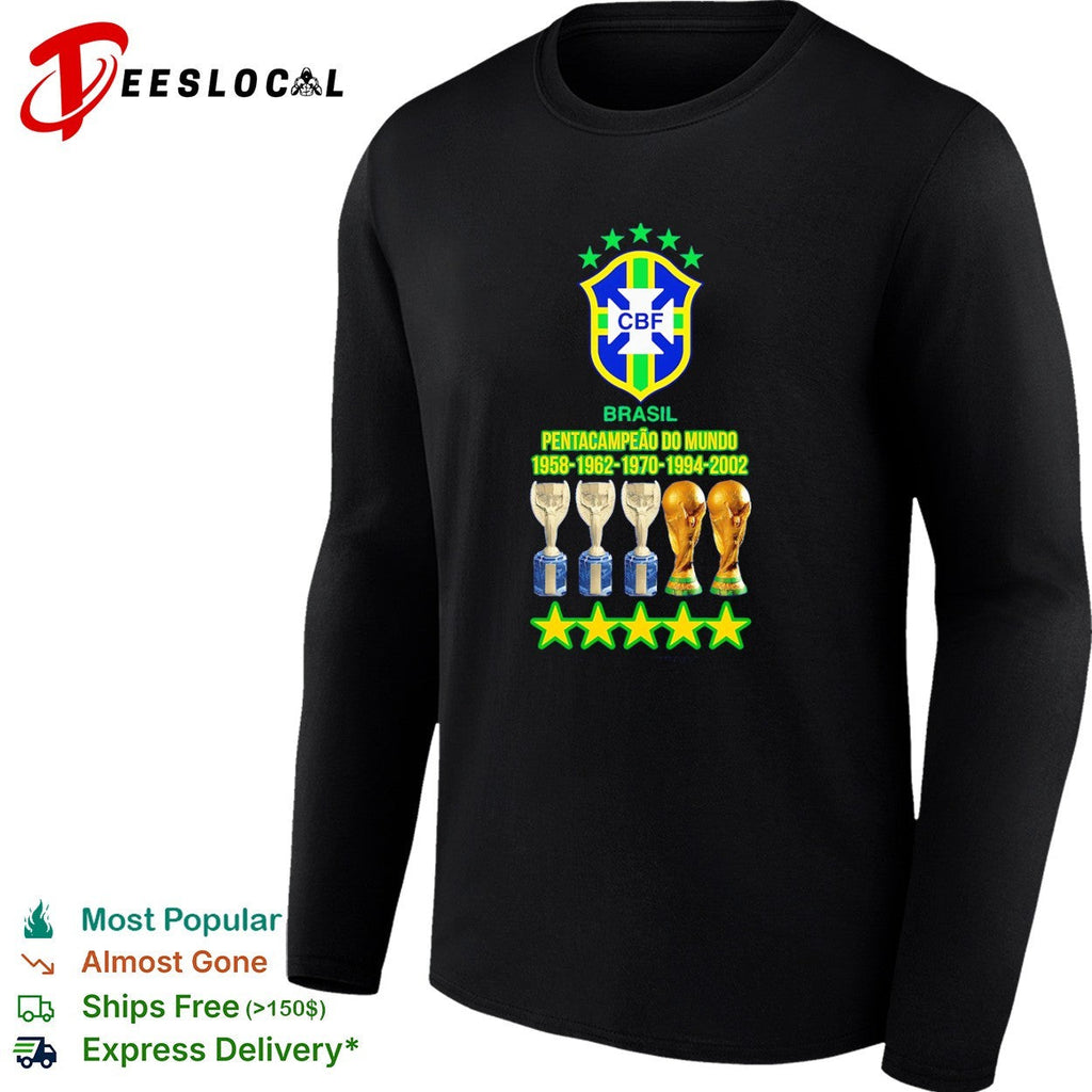 Brasil Pentacampeao do Mundo 1958 1962 1970 1994 2002 CBF World Cup team Brazil shirt Unisex