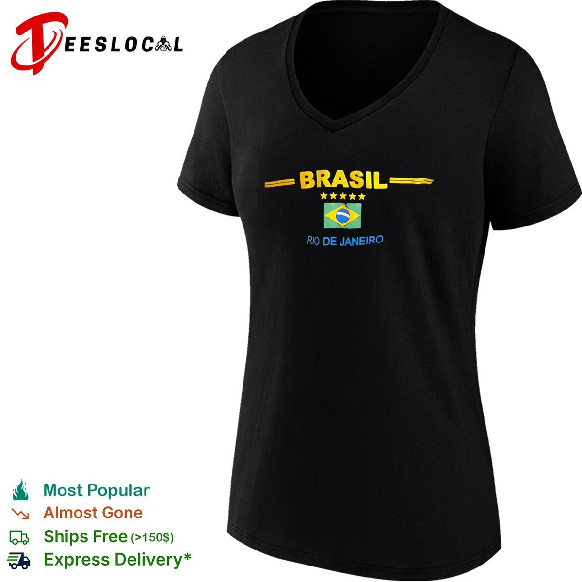 Brasil Rio De Janeiro Five Stars shirt Unisex