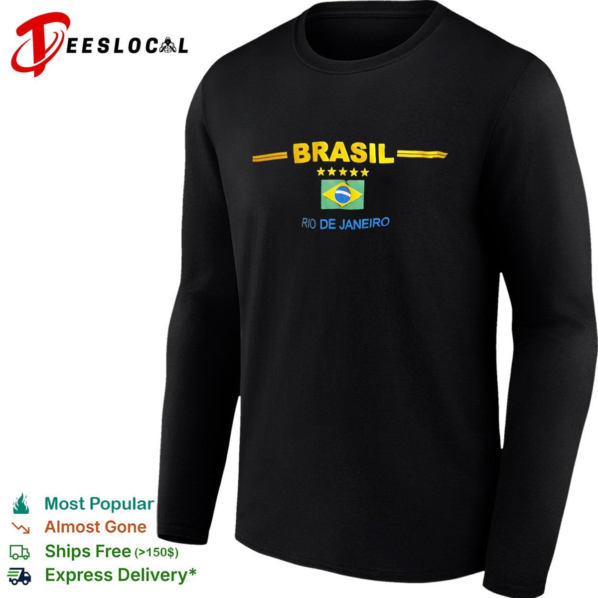 Brasil Rio De Janeiro Five Stars shirt Unisex