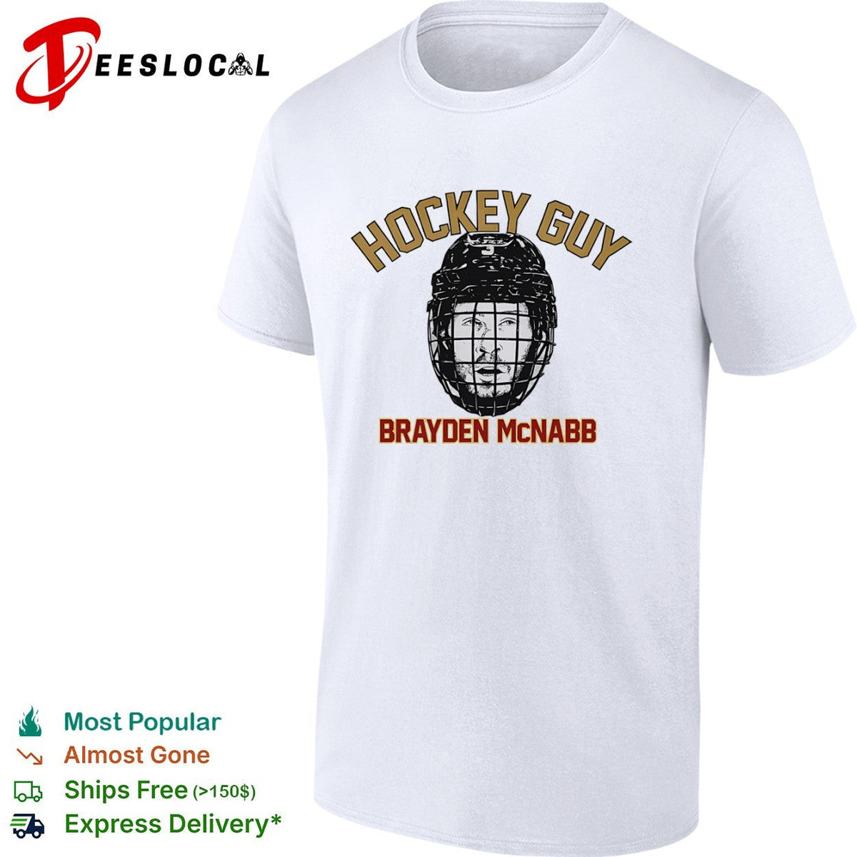 Brayden McNabb Vegas Golden Knights hockey guy face helmet shirt Unisex