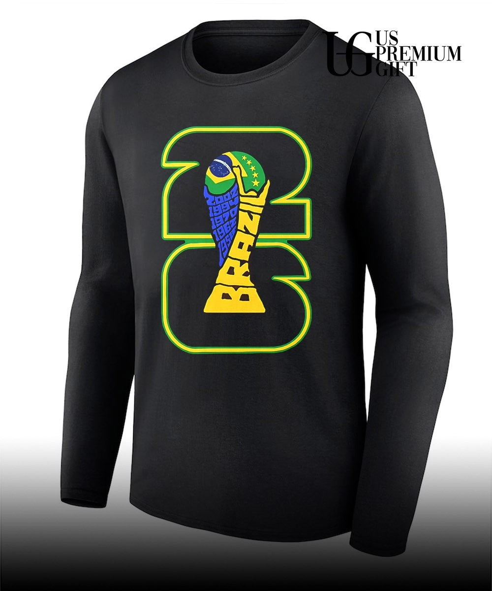 Brazil National Football Team 2002 1994 1970 1962 1958 World Cup Champions shirt Unisex