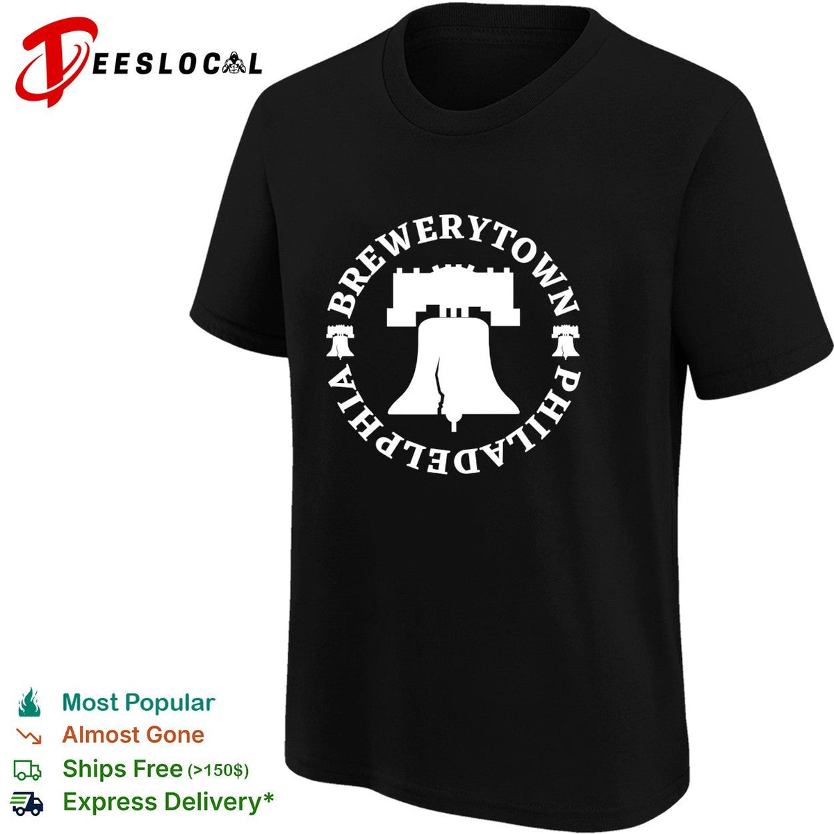 Brewerytown Philadelphia Phillies liberty bell badge shirt Unisex
