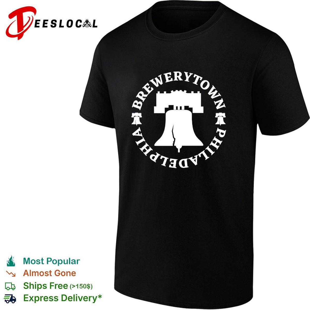 Brewerytown Philadelphia Phillies liberty bell badge shirt Unisex