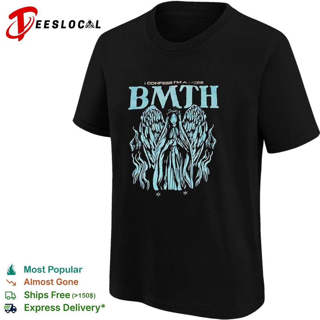 Bring Me The Horizon I confess Im a mess Angel Wings Alternative Metal Band shirt Unisex