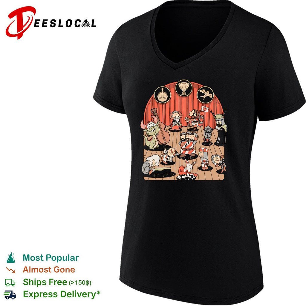 British Comedy Dance Monty Python and the Holy Grail in the style of Peanuts shirt Unisex