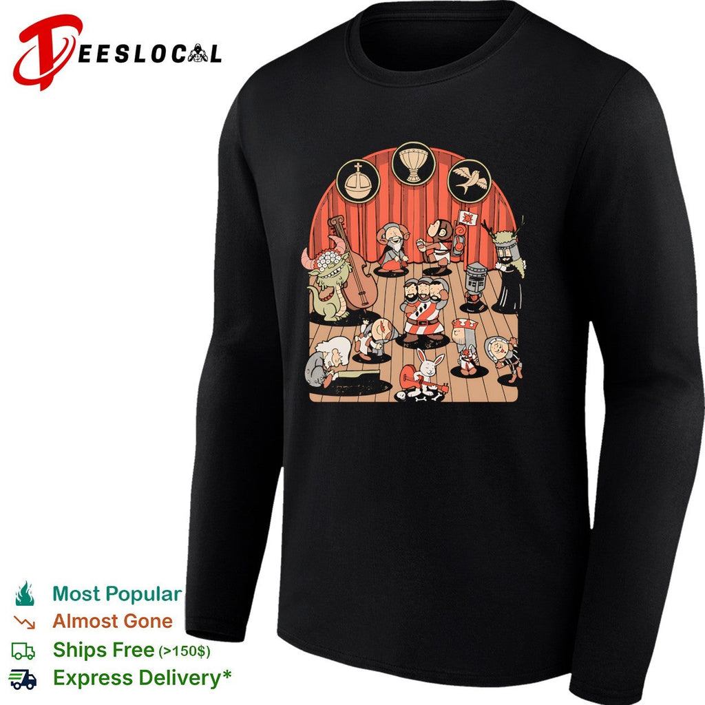 British Comedy Dance Monty Python and the Holy Grail in the style of Peanuts shirt Unisex