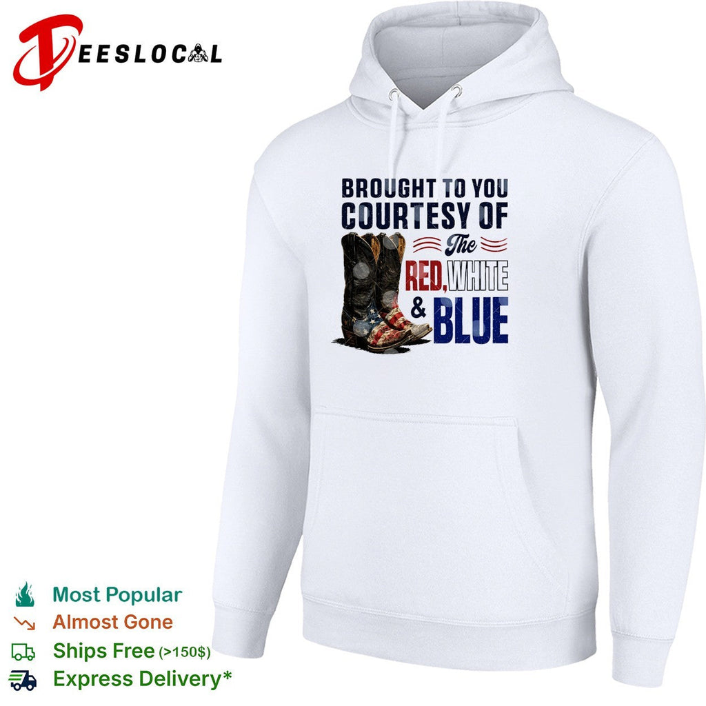 Brought to you courtesy of the Red White and Blue cowboy boots shirt Unisex