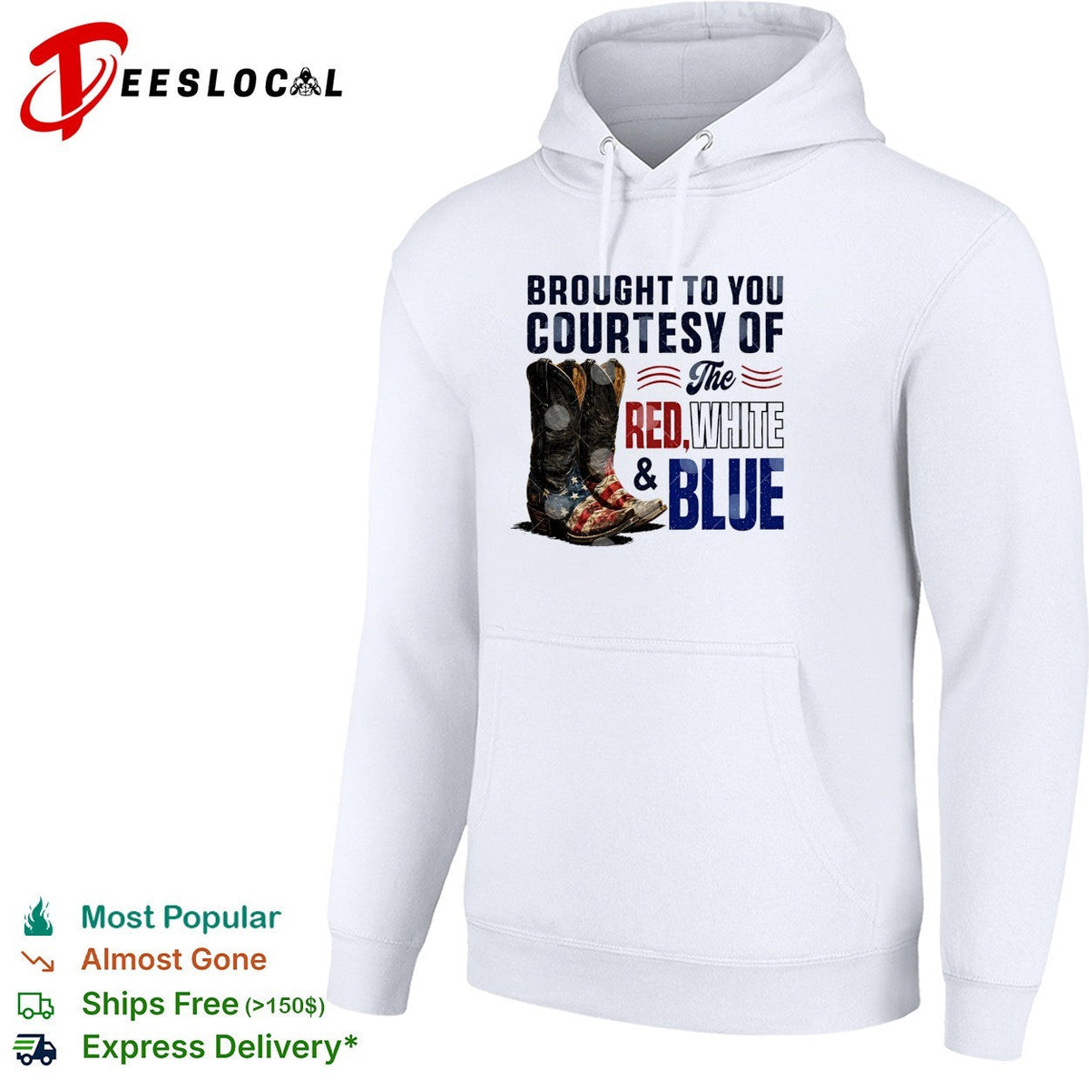 Brought to you courtesy of the Red White and Blue cowboy boots shirt Unisex
