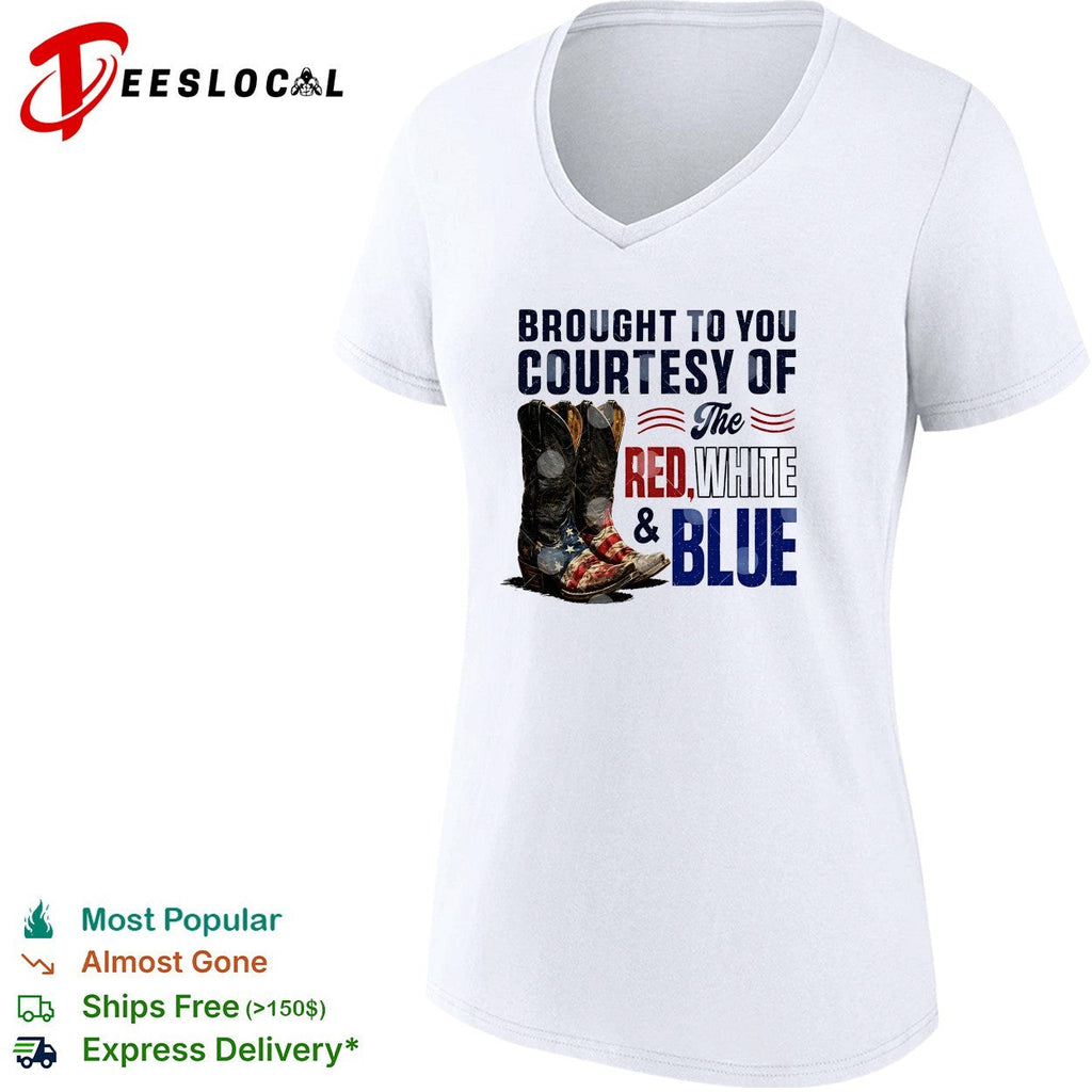 Brought to you courtesy of the Red White and Blue cowboy boots shirt Unisex