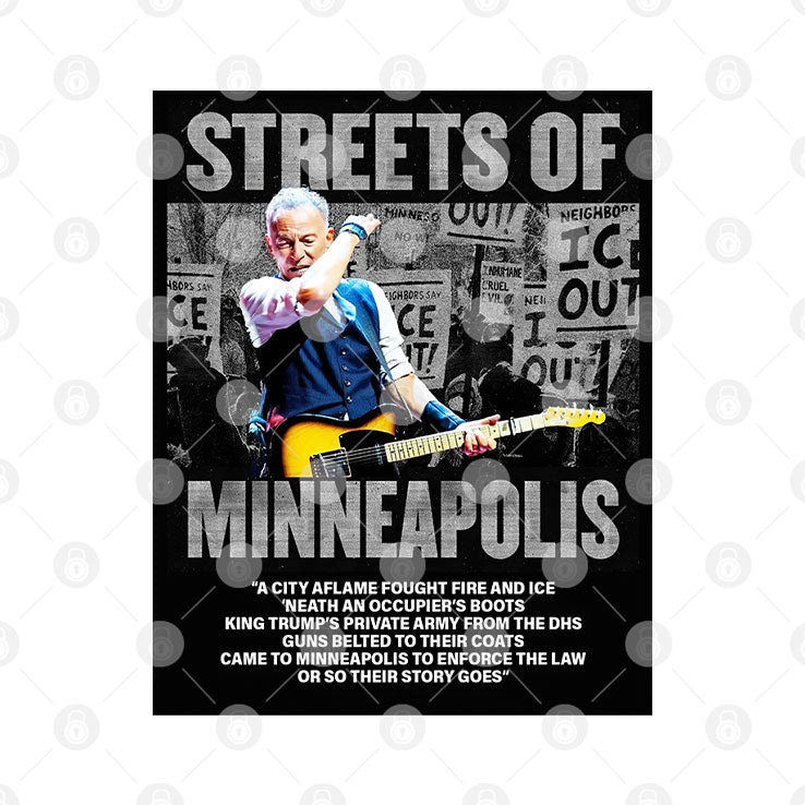 Bruce Springsteen Streets Of Minneapolis Anti ICE Shirt Unisex