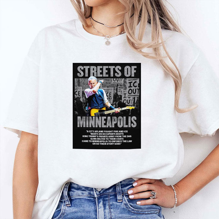 Bruce Springsteen Streets Of Minneapolis Anti ICE Shirt Unisex