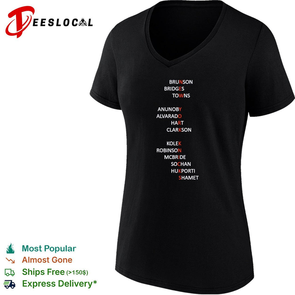 Brunson Bridges Towns Anunoby Alvarado Hart Clarkson Kole Robinson Mcbride Knicks shirt Unisex