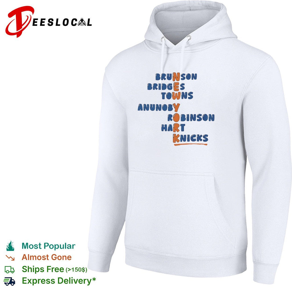 Brunson Bridges Towns Anunoby Robinson Hart Knicks New York NBA Basketball shirt Unisex