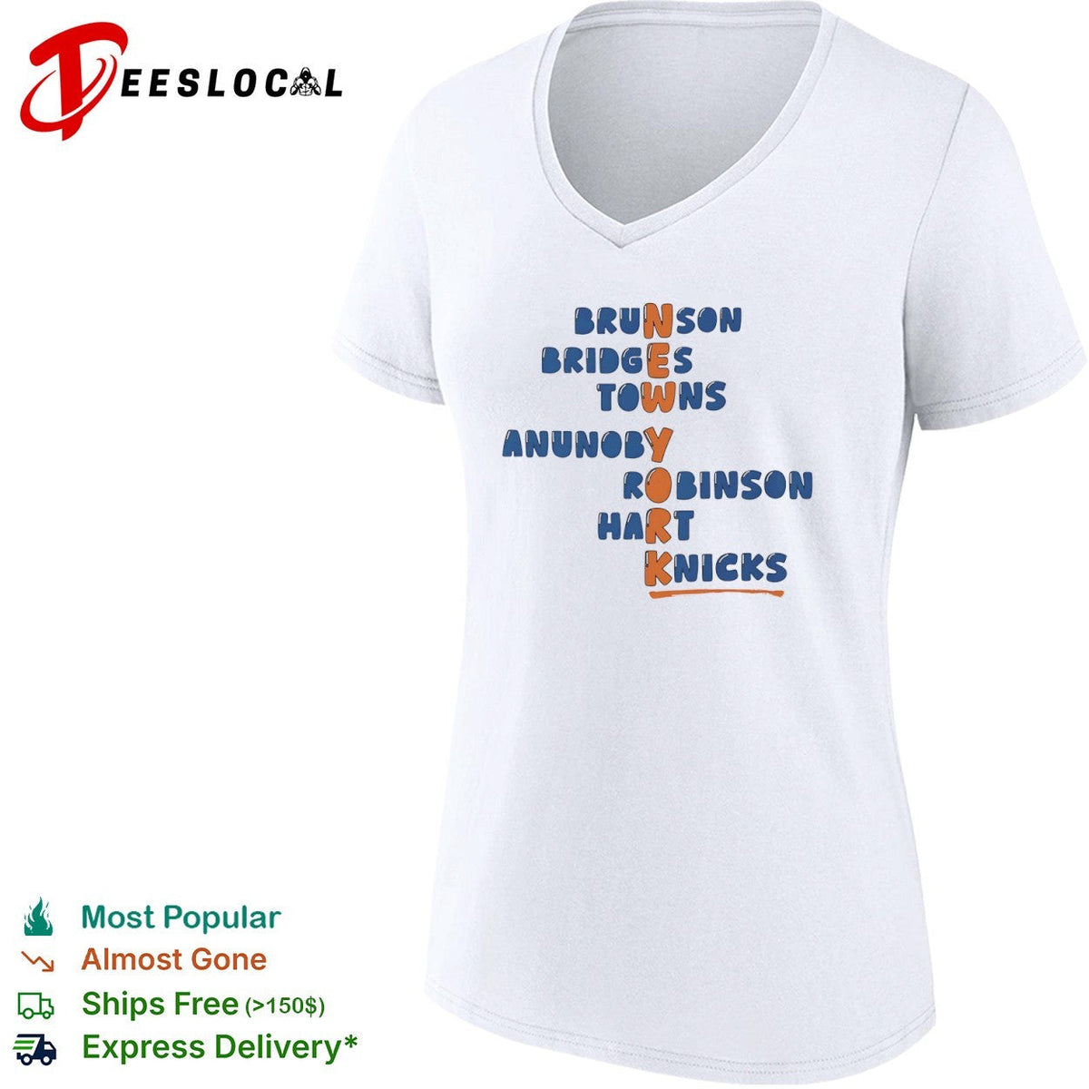 Brunson Bridges Towns Anunoby Robinson Hart Knicks New York NBA Basketball shirt Unisex
