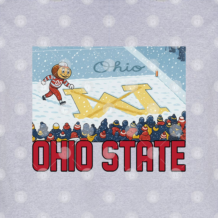 Brutus Ohio State Snow Fan Football T Shirt Unisex