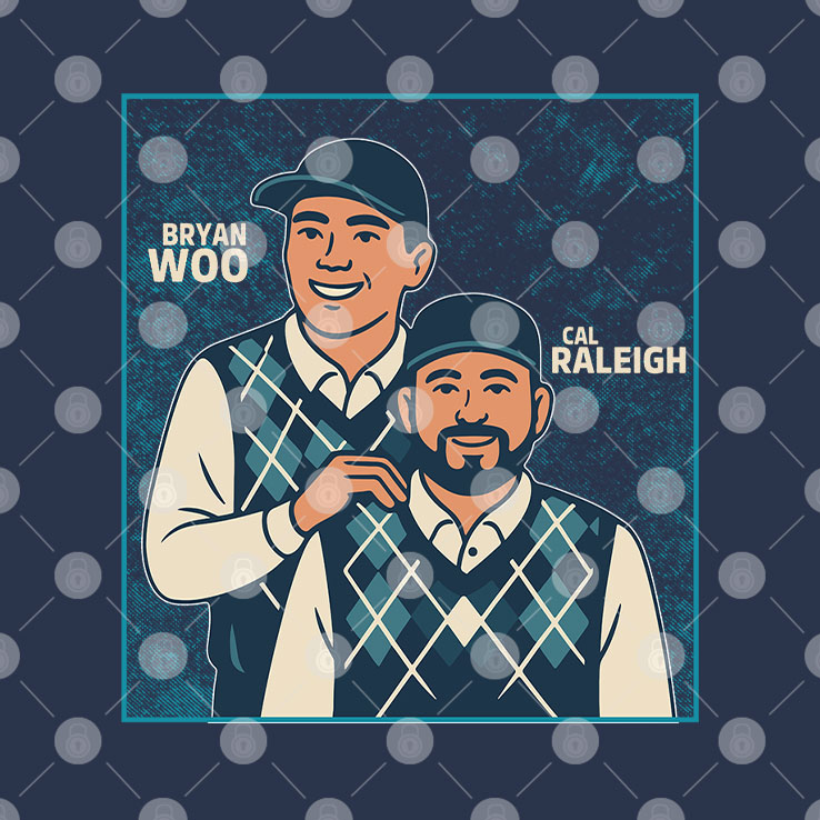 Bryan Woo And Cal Raleigh Step Brothers Seattle Mariners T Shirt Unisex