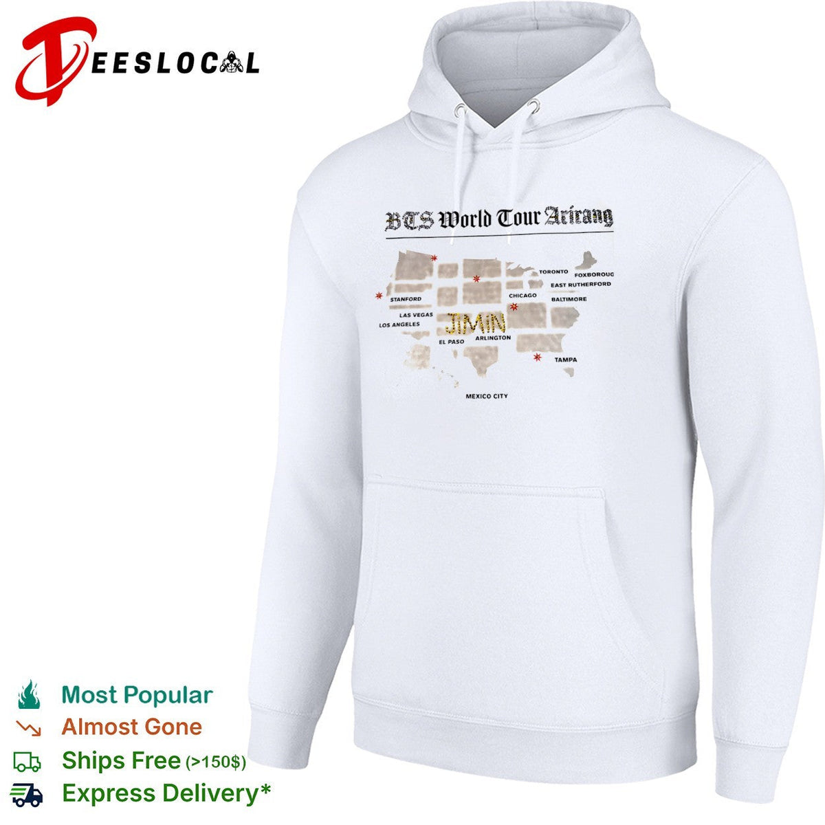 Bts World Tour Arirang Jimin Stanford Las Vegas Los Angeles El Paso Arlington shirt Unisex