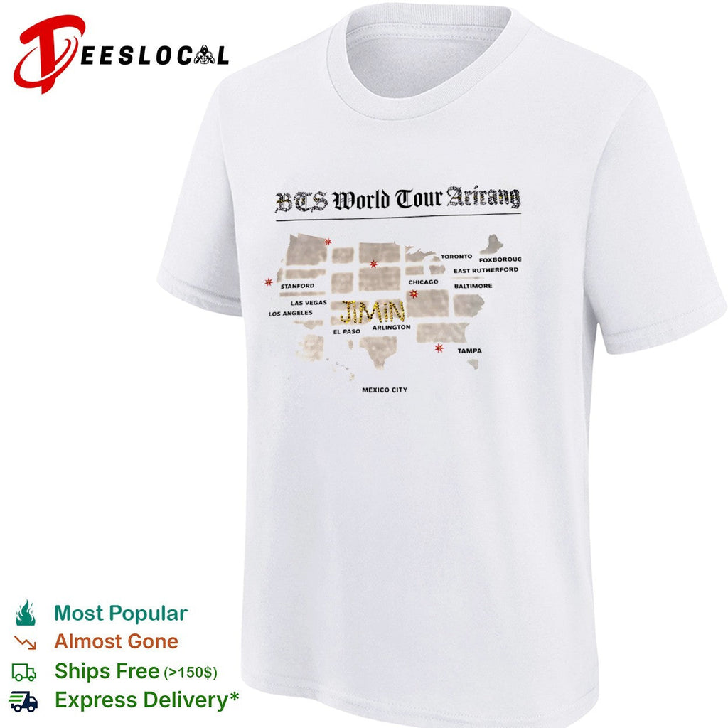 Bts World Tour Arirang Jimin Stanford Las Vegas Los Angeles El Paso Arlington shirt Unisex