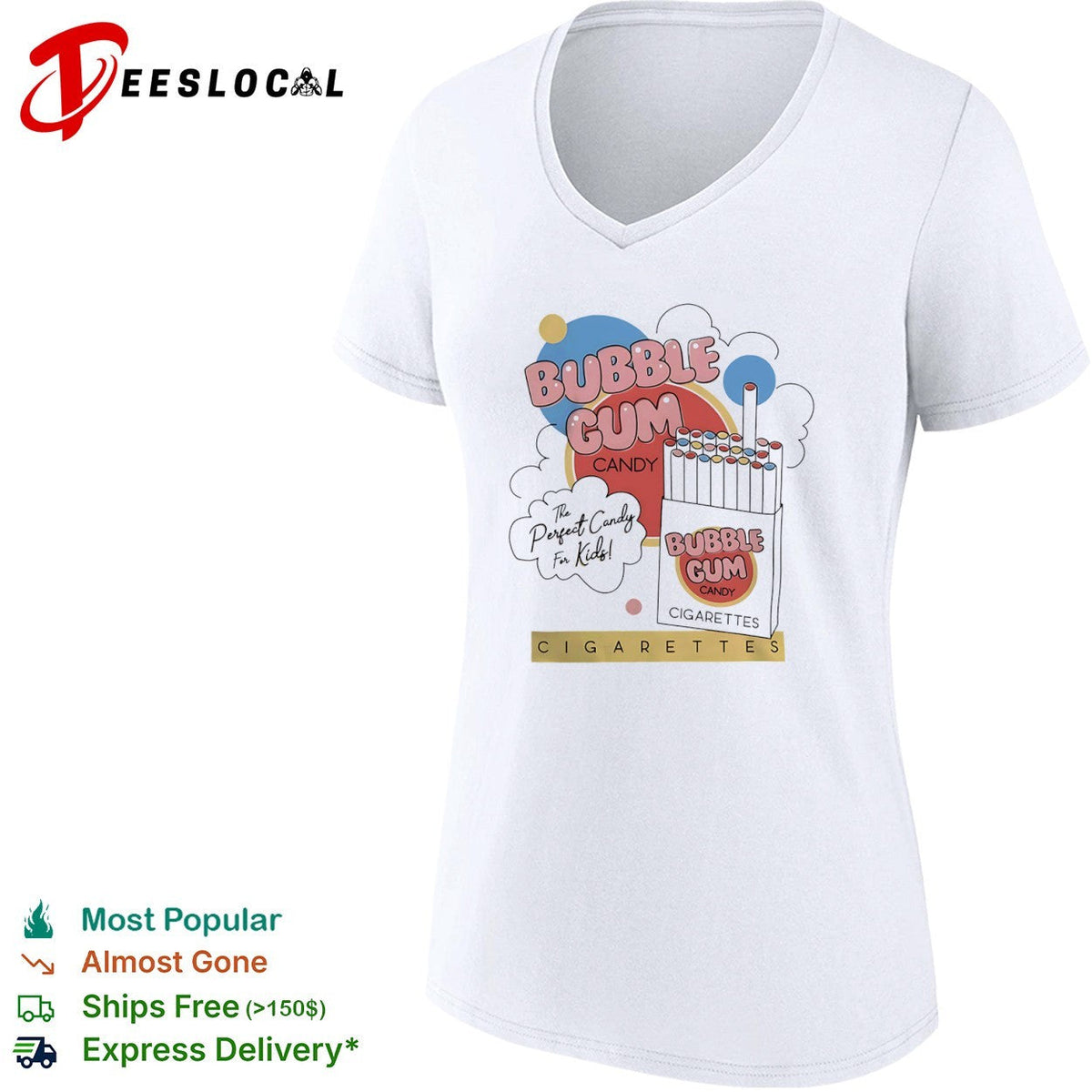 Bubble Gum Candy The Perfect Candy for Kids Cigarettes shirt Unisex