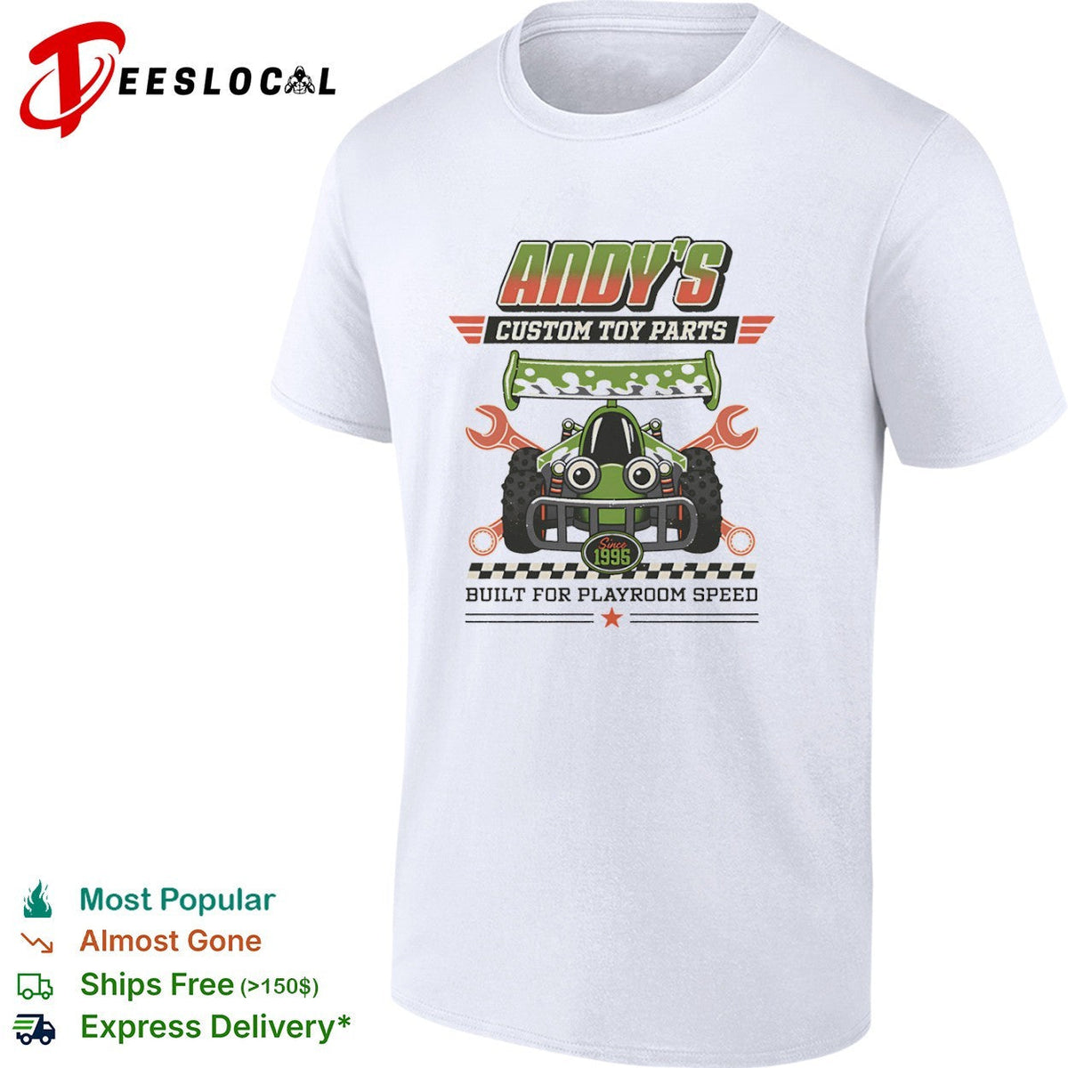 Built for playroom speed Andy’s Custom Toy Parts shirt Unisex