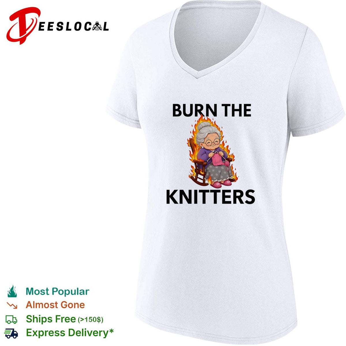 Burn the knitters grandma is crocheting flame graphic shirt Unisex