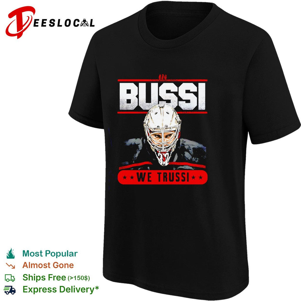 Bussi We Trussi Carolina Hurricanes goalie mask portrait bold shirt Unisex