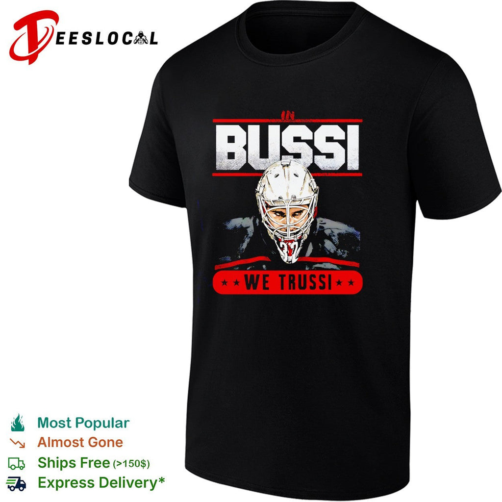Bussi We Trussi Carolina Hurricanes goalie mask portrait bold shirt Unisex