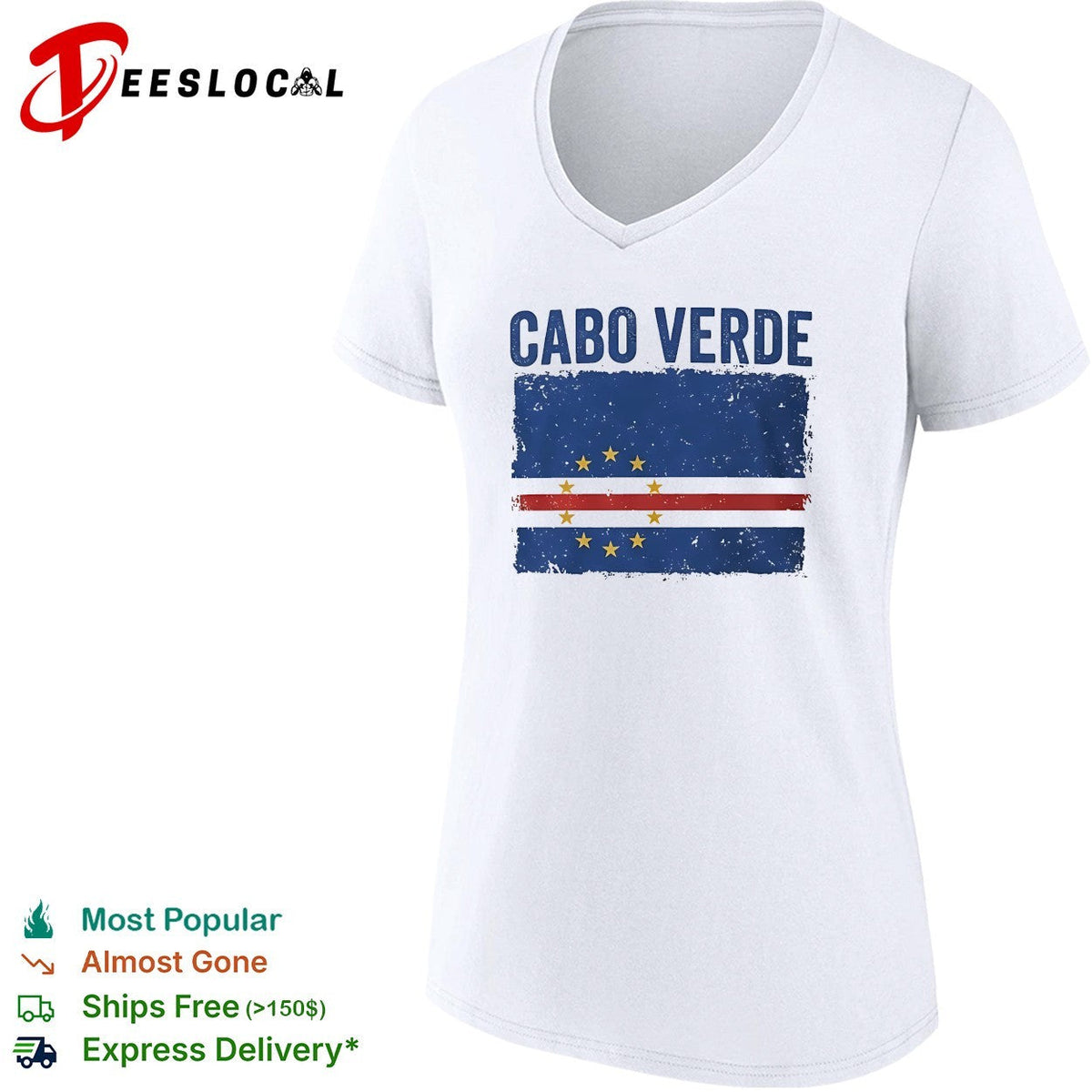 Cabo Verde retro flag shirt Unisex
