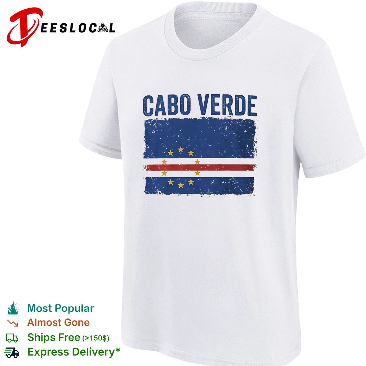 Cabo Verde retro flag shirt Unisex