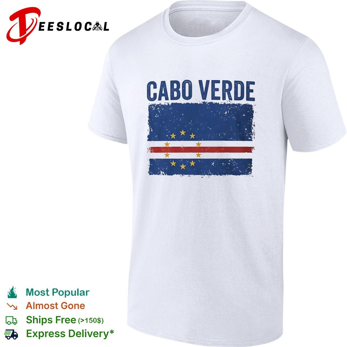 Cabo Verde retro flag shirt Unisex