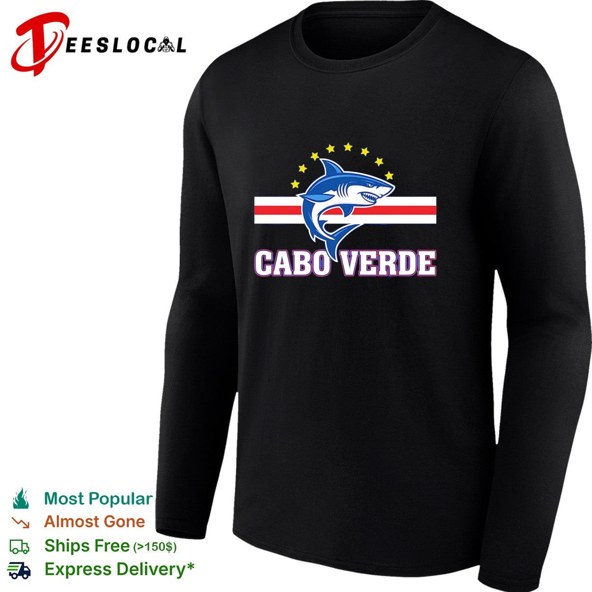 Cabo Verde shark mascot crest shirt Unisex