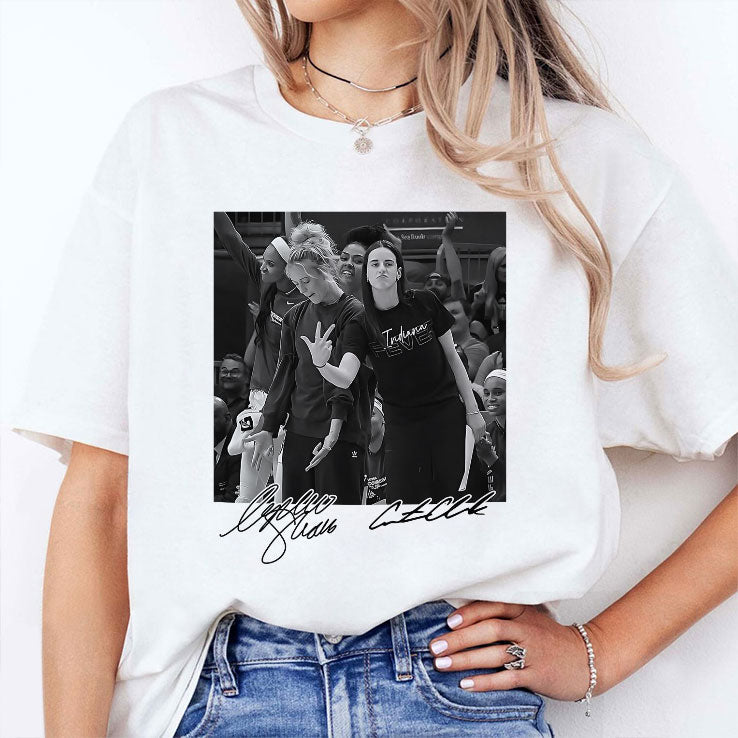 Caitlin Clark And Sophie Cunningham T Shirt Unisex