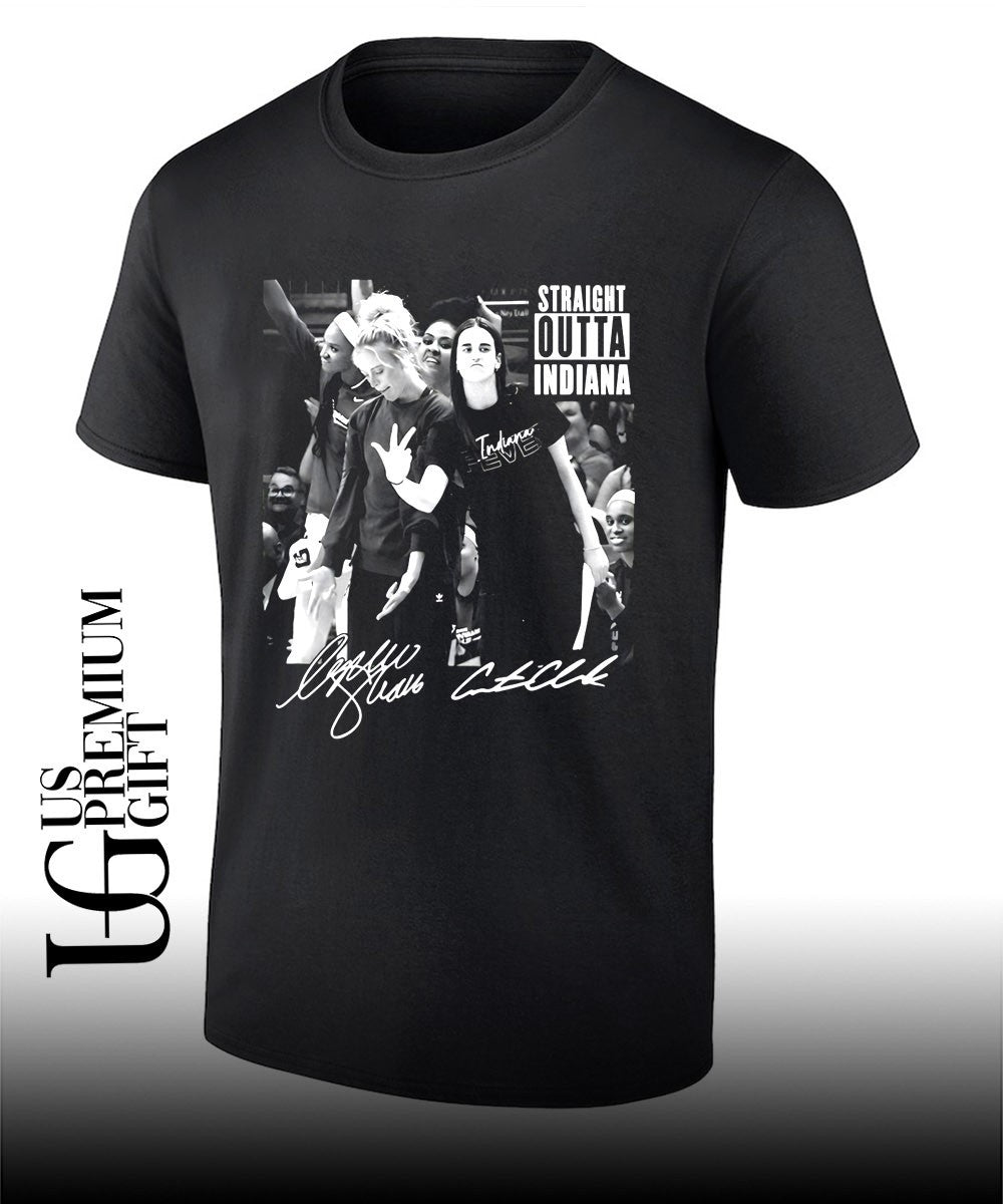 Caitlin Clark Fever Straight Outta Indiana Cunningham signature shirt Unisex