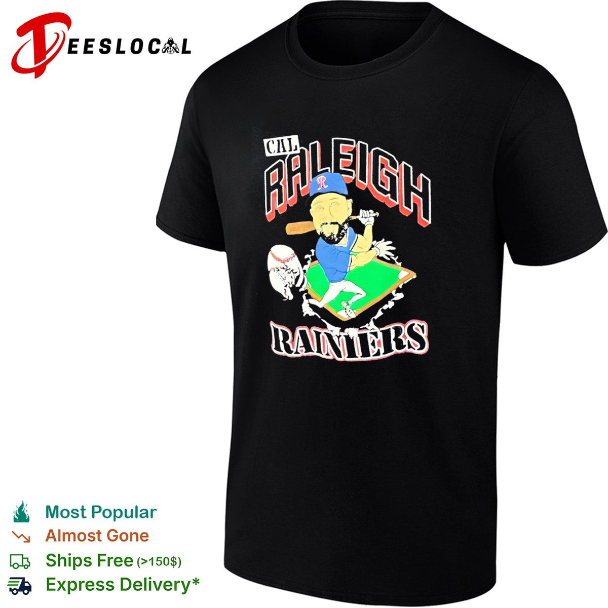 Cal Raleigh Tacoma Rainiers Minor League Baseball Caricature shirt Unisex