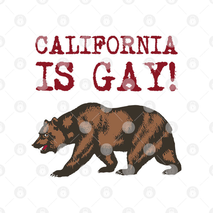 California Is Gay Bear T Shirt Unisex
