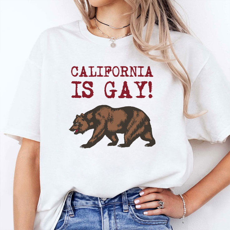 California Is Gay Bear T Shirt Unisex