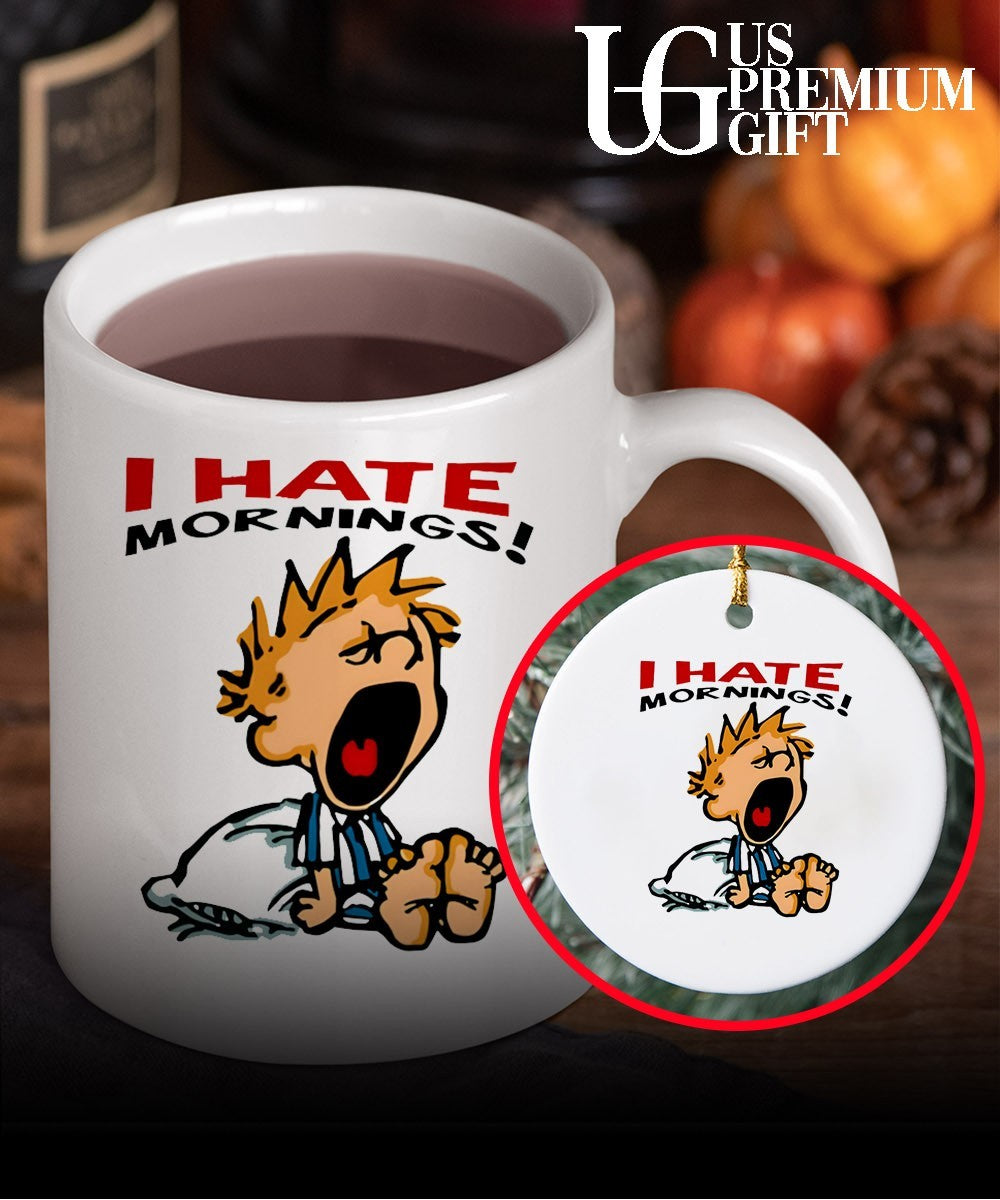 Calvin and Hobbes I hate Mornings shirt Unisex