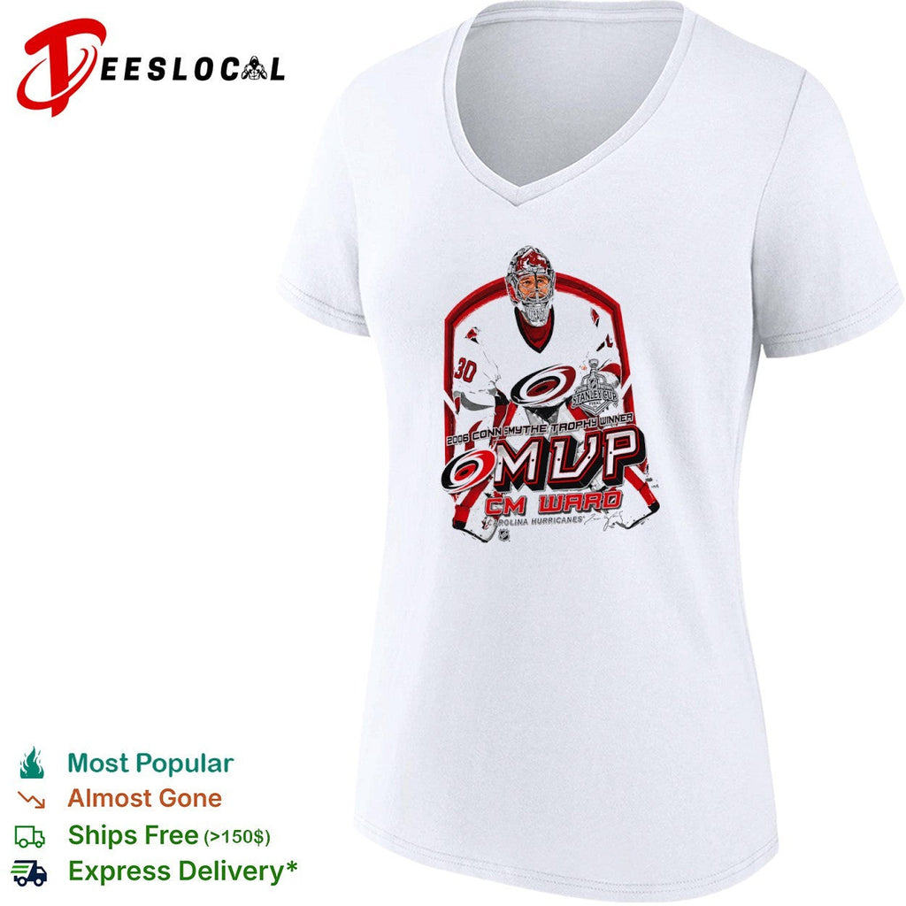 Cam Ward Carolina Hurricanes 2006 Conn Smythe Trophy Winner MVP hockey shirt Unisex