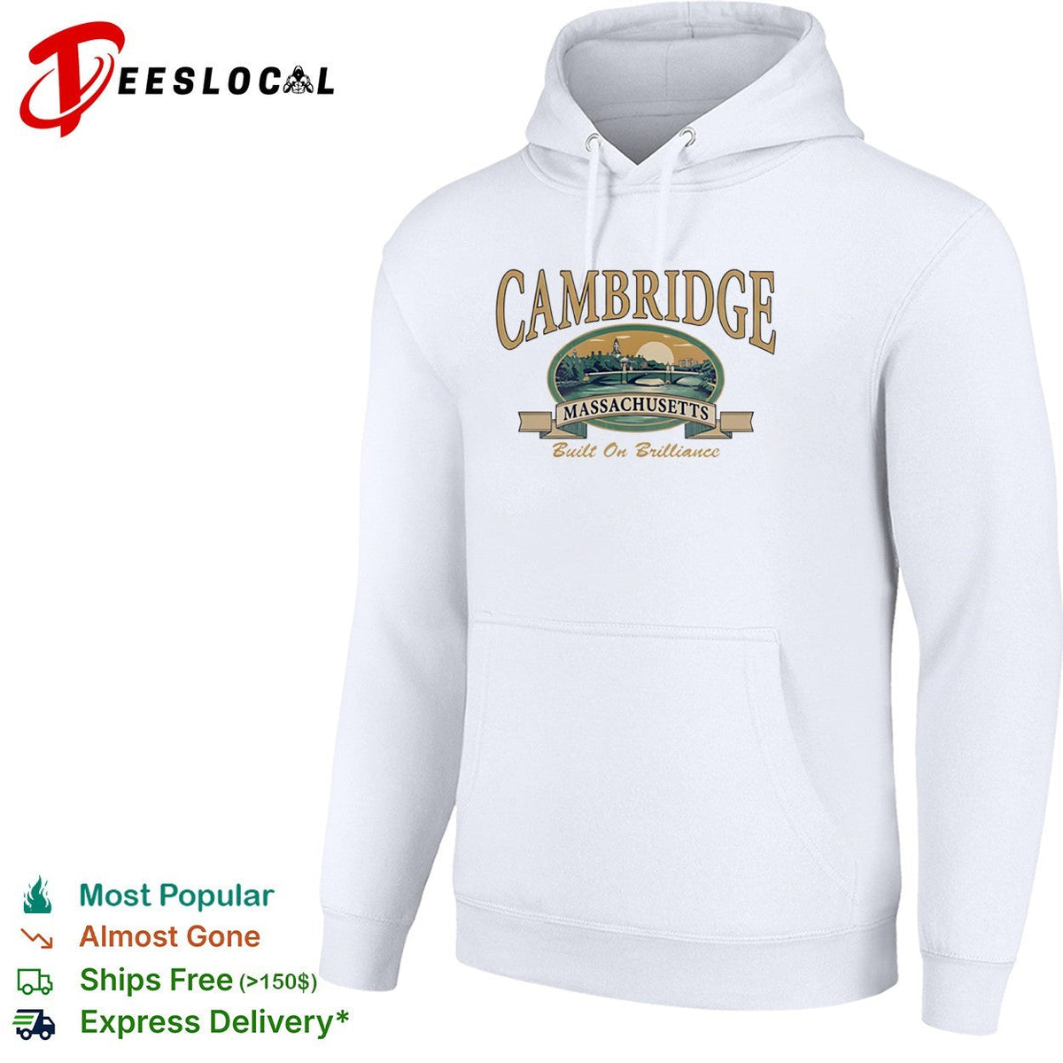 Cambridge Massachusetts Built on Brilliance Cambridge Massachusetts City Shirt Unisex