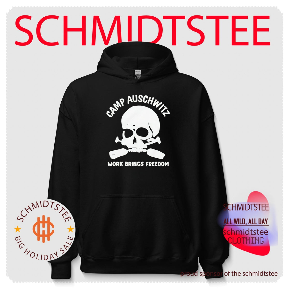 Camp Auschwitz Work Brings Freedom Skull shirt Unisex