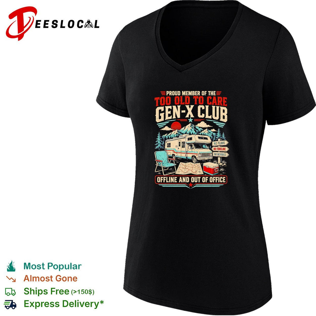 Camper gen x club offline and out of office shirt Unisex