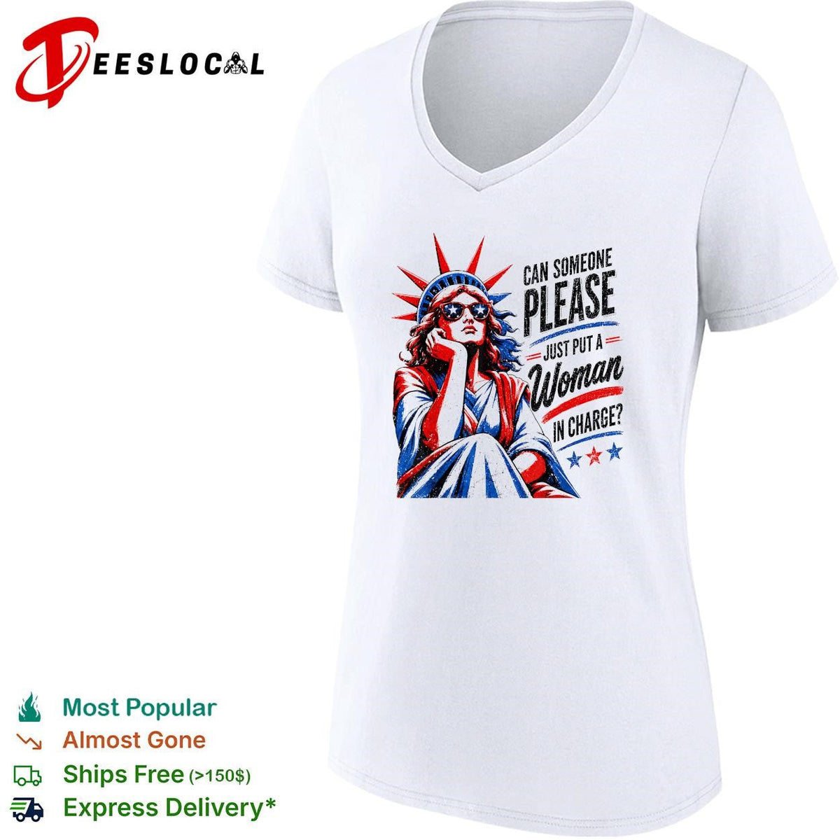 Can someone please just put a woman in charge Statue of Liberty shirt Unisex