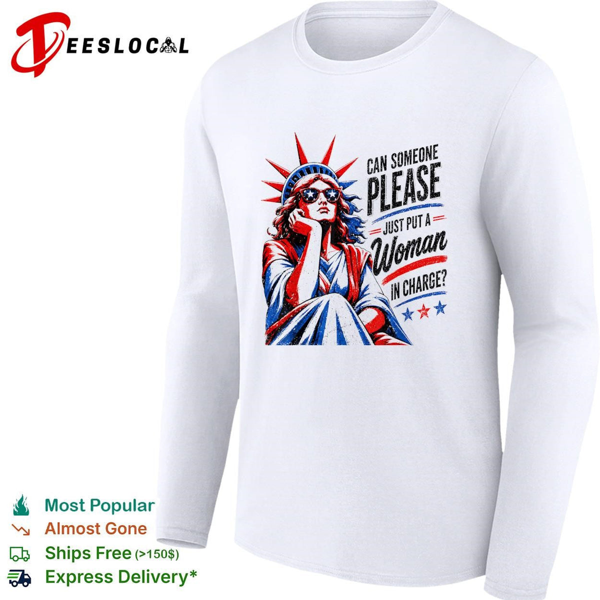 Can someone please just put a woman in charge Statue of Liberty shirt Unisex