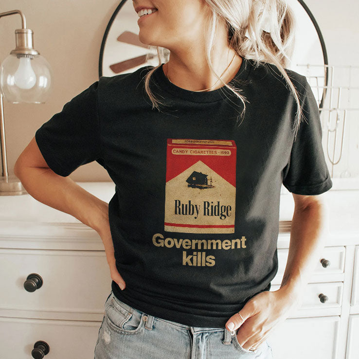 Candy Cigarettes Ruby Ridge Government Kills T Shirt Unisex