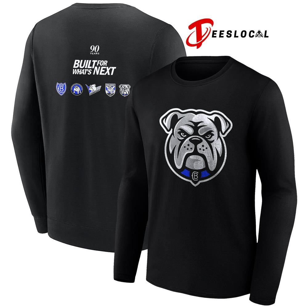 Canterbury Bankstown Bulldogs 90 years built for what’s next logo shirt Unisex